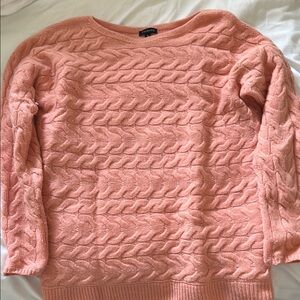 Talbots Women's Pink Cable Knit Sweater